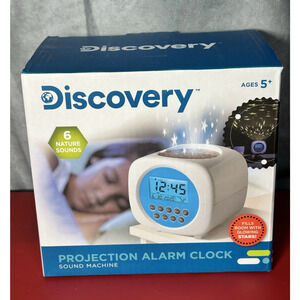 Discovery • Projection Alarm Clock - Sound Machine with Six Nature Sounds.